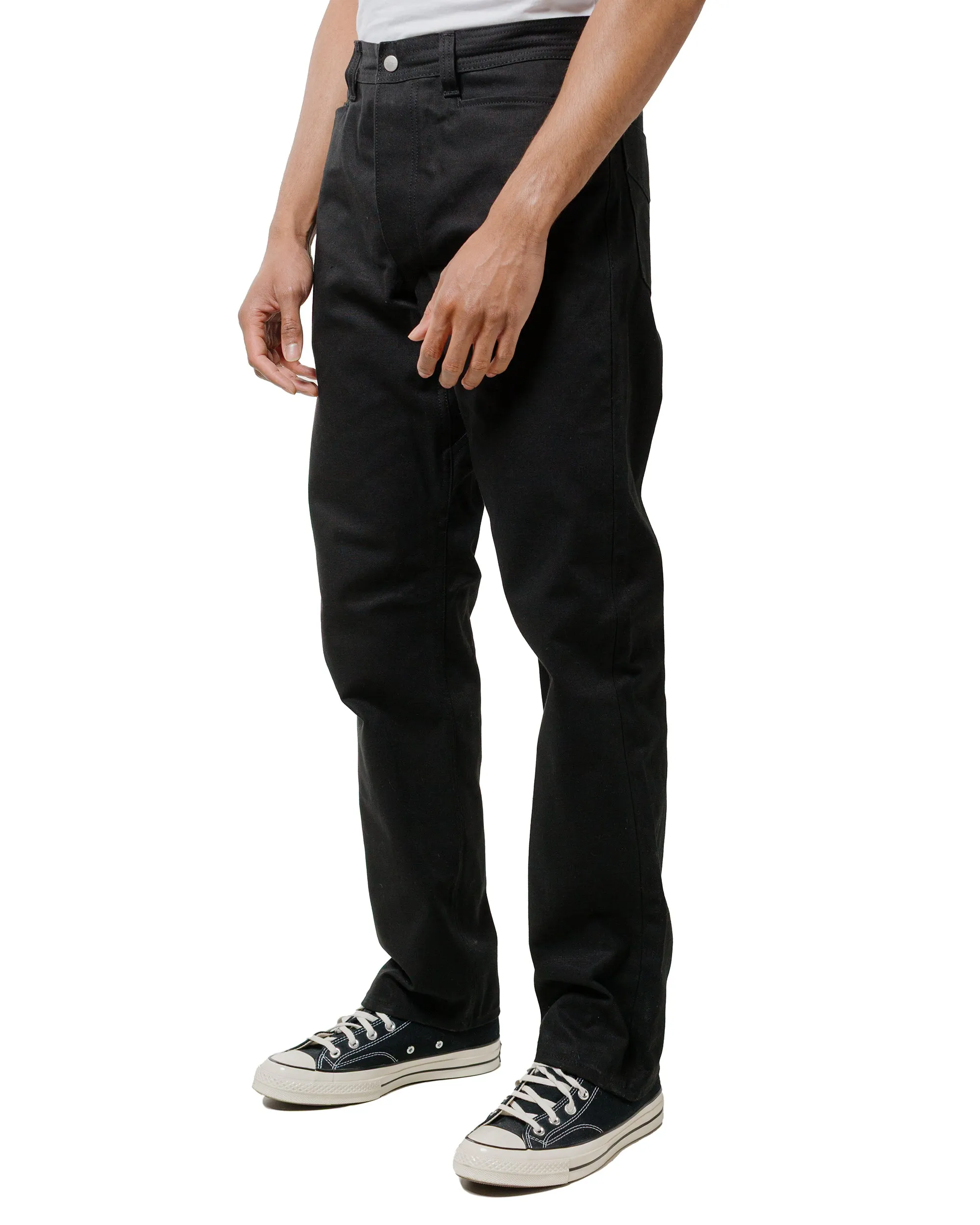 Regular Look Sassafras Weeds Digger Pants Selvedge Duck Black