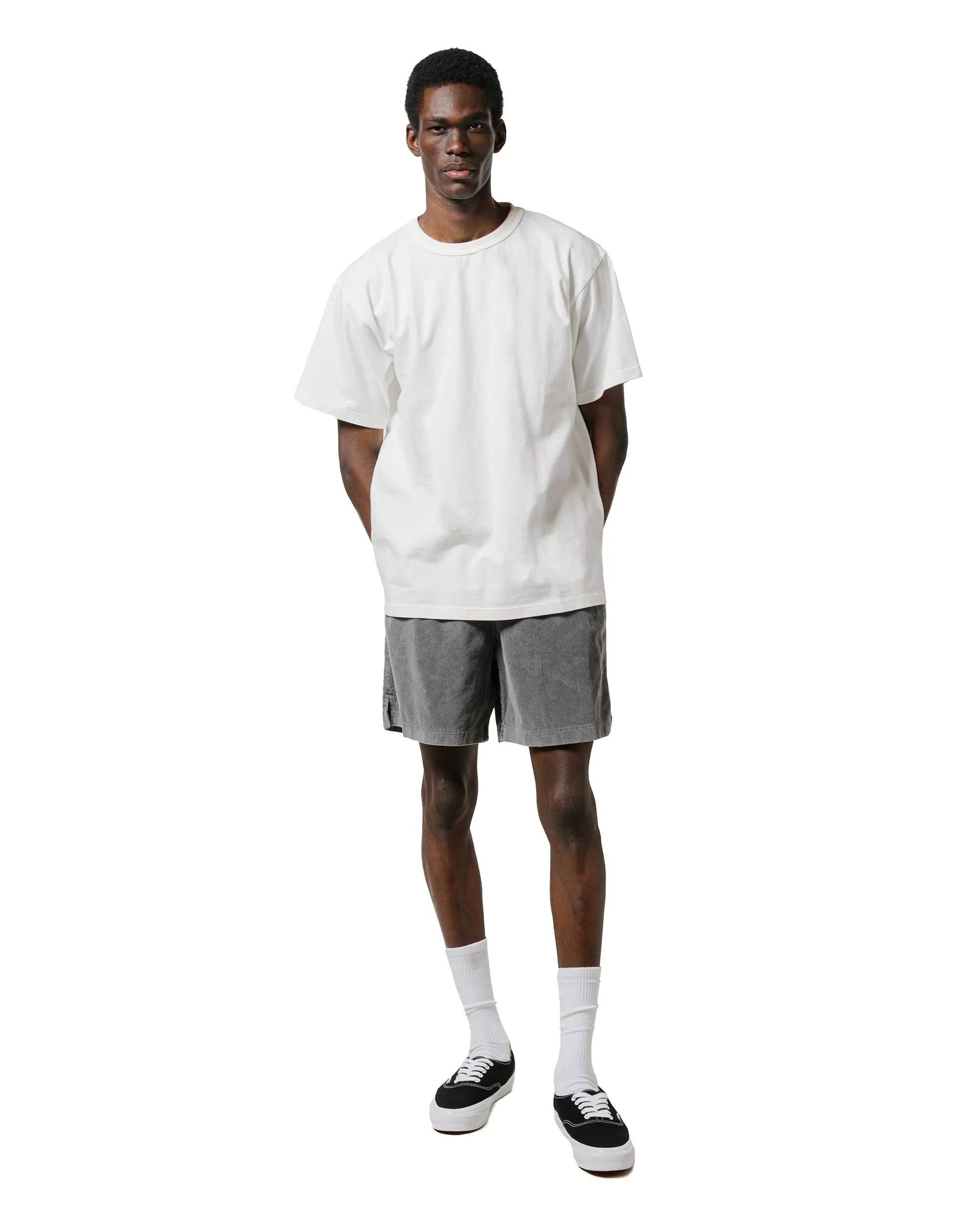 Laser-Cut Snap-On Save Khaki United Corduroy Easy Short Black
