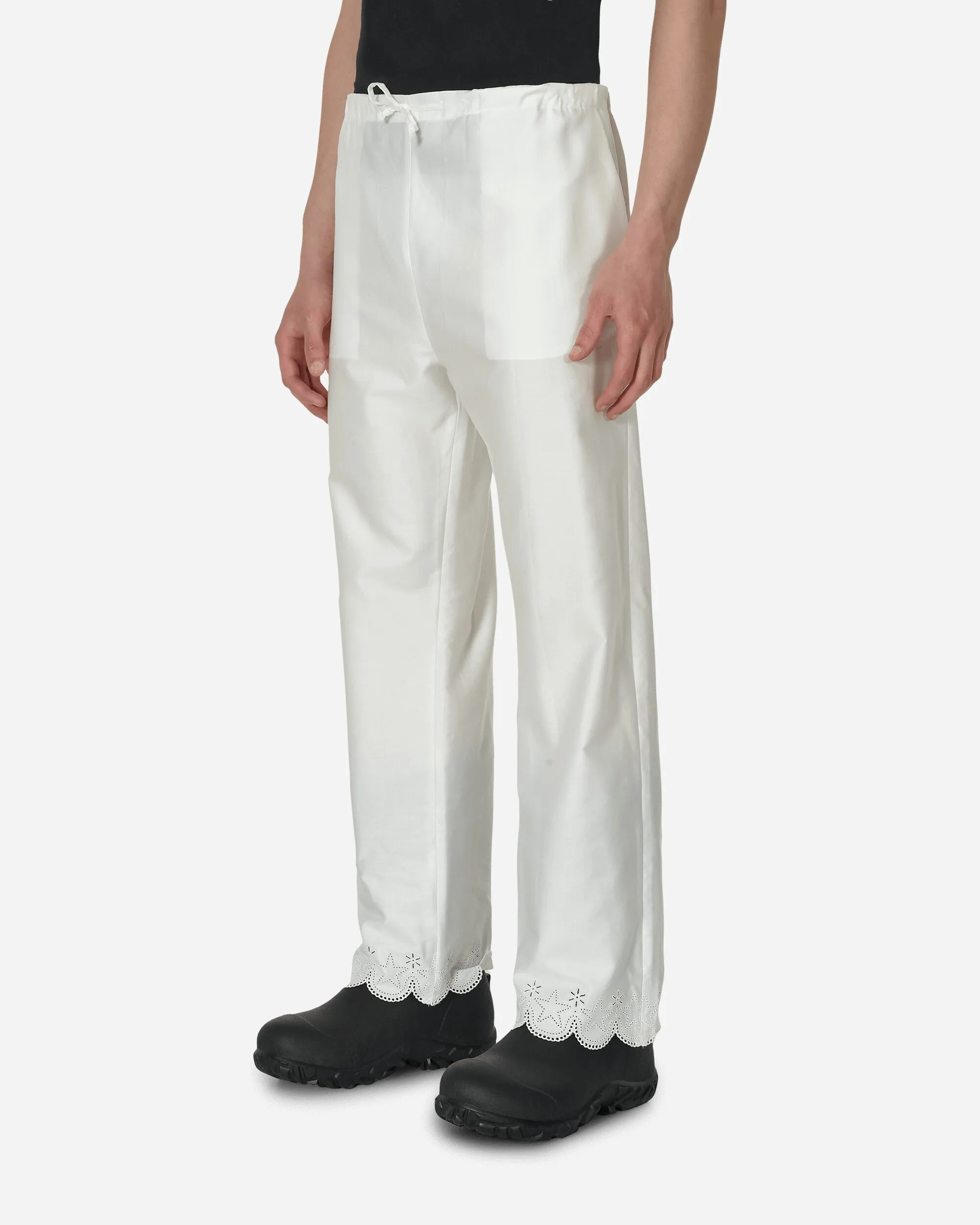 Microporous Scalloped Pantalettes White