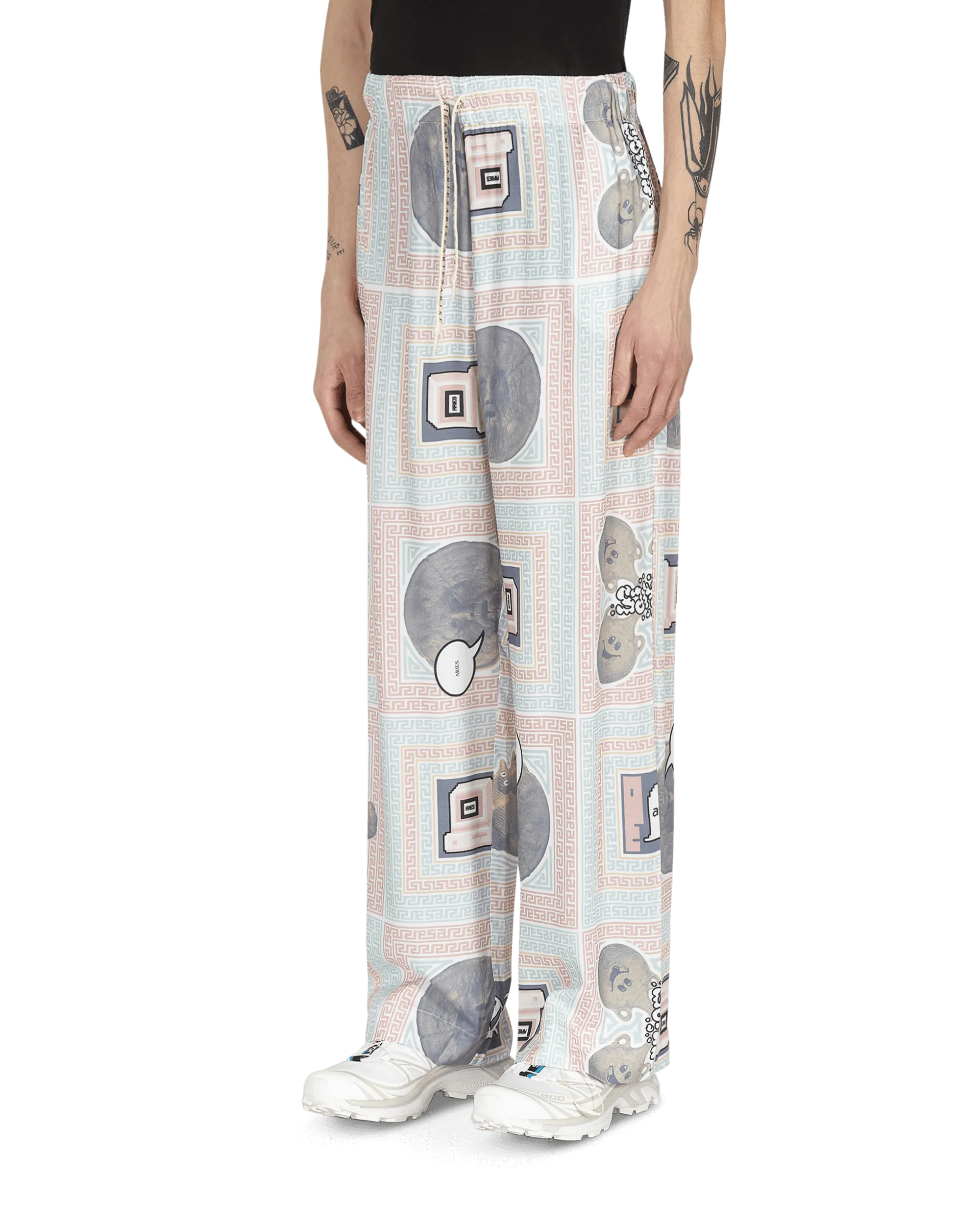 Scarf Print Pijama Pants Multicolor Comfortable Diameter Digital Print Trim