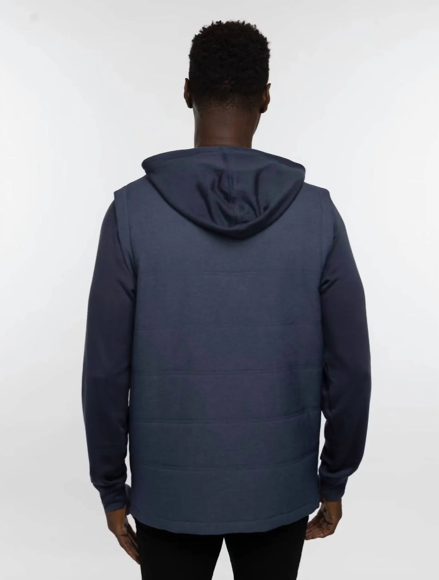 Pull à capuche Scavenger en bleu marine chiné