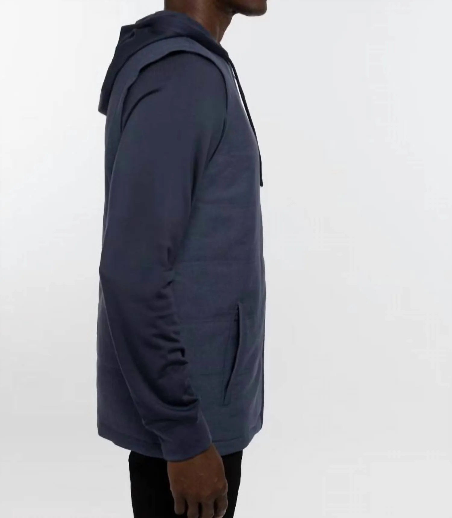 Pull à capuche Scavenger en bleu marine chiné