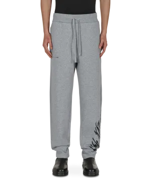 Hip Circumference Minimalist Script Sweatpants Grey