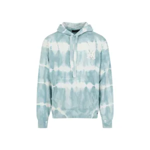 Pull à capuche en cachemire écologique teint selon la méthode tie-dye bleu marine