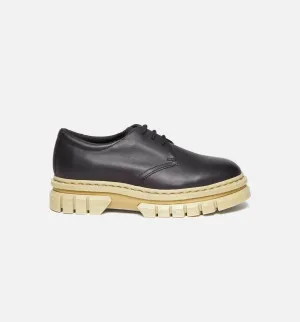 Traction Rubber Outsole Rikard Contrast Sole Leather Platform Mens Lifestyle Shoe - Black/Beige