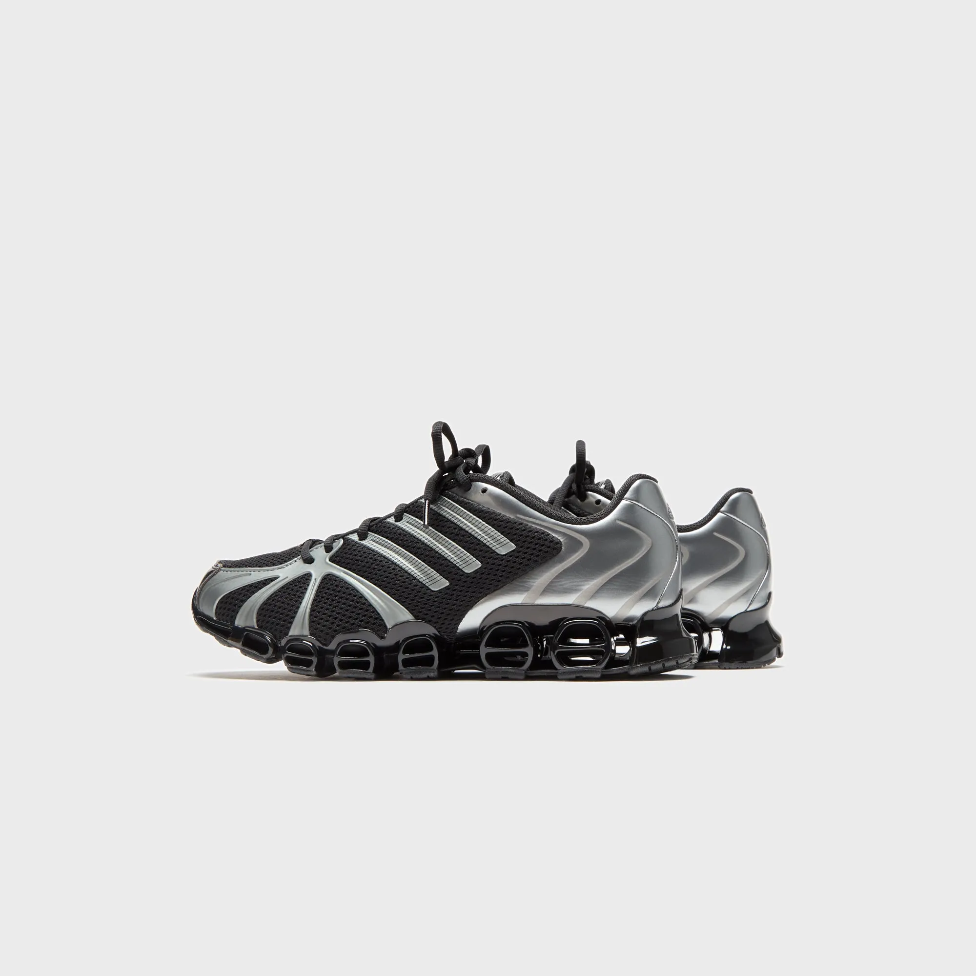 Adidas Wmns Mega Ghostride - Core Black / Iron Metallic / Core Black Stretchy Heels Running Type Design