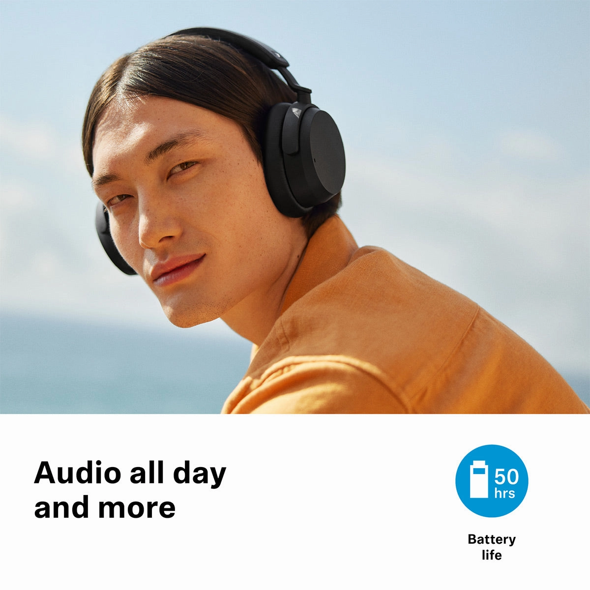 Sennheiser Accentum Wireless Bluetooth Headphones with AptX HD & Hybrid Active Noise Cancellation (Black)