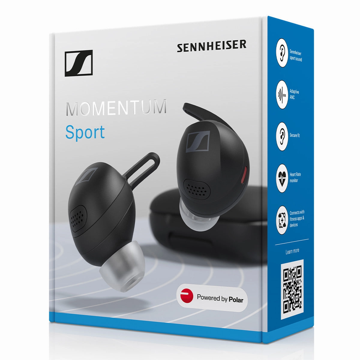 Sennheiser Momentum Sport True Wireless Earbuds with Adaptive Noise Cancellation (Black)