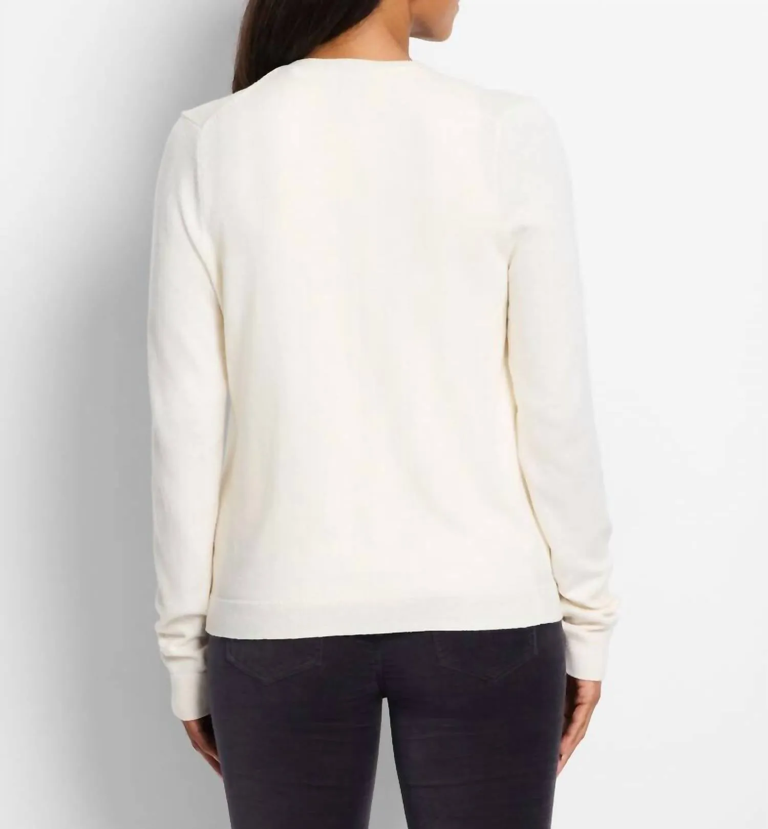 Cardigan à paillettes devant en crème