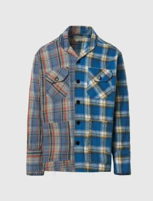 Gluing Finish Shawl Collar Boxy Shirt