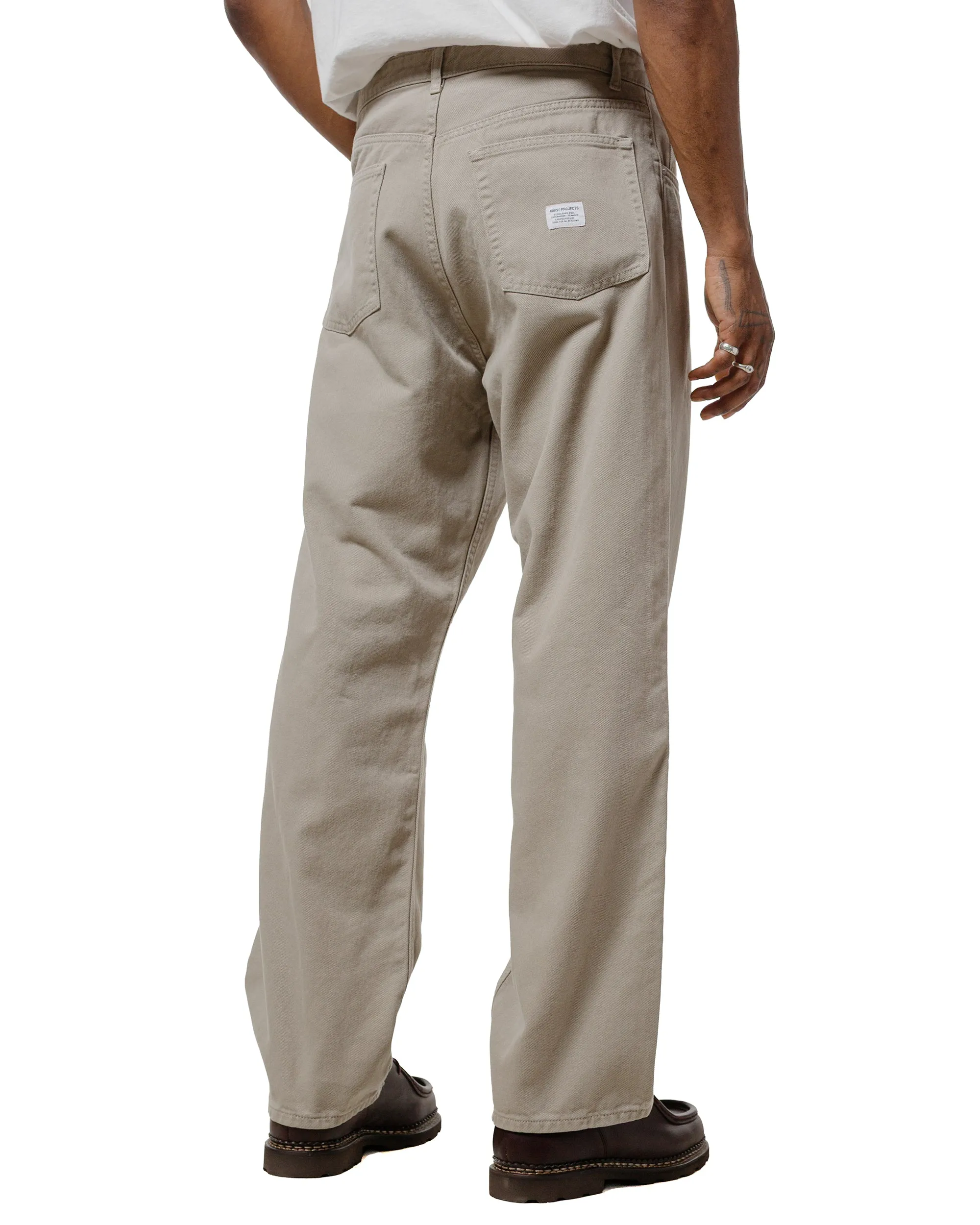 Active Regular Width at Cuff Norse Projects Mogens Relaxed 5 Pocket Heavy Twill Clay