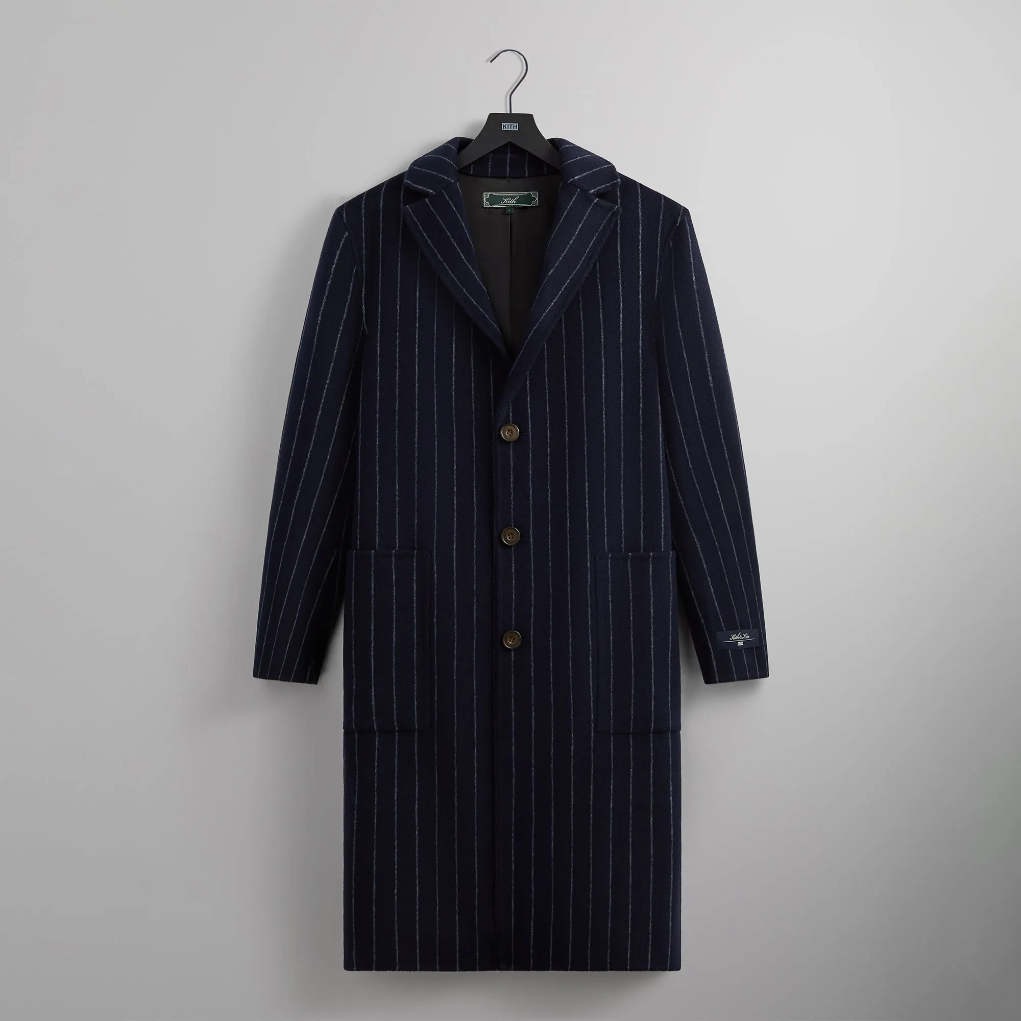 Bespoke Sleeve Organic Material Effect Kith Bergen Car Coat - Nocturnal