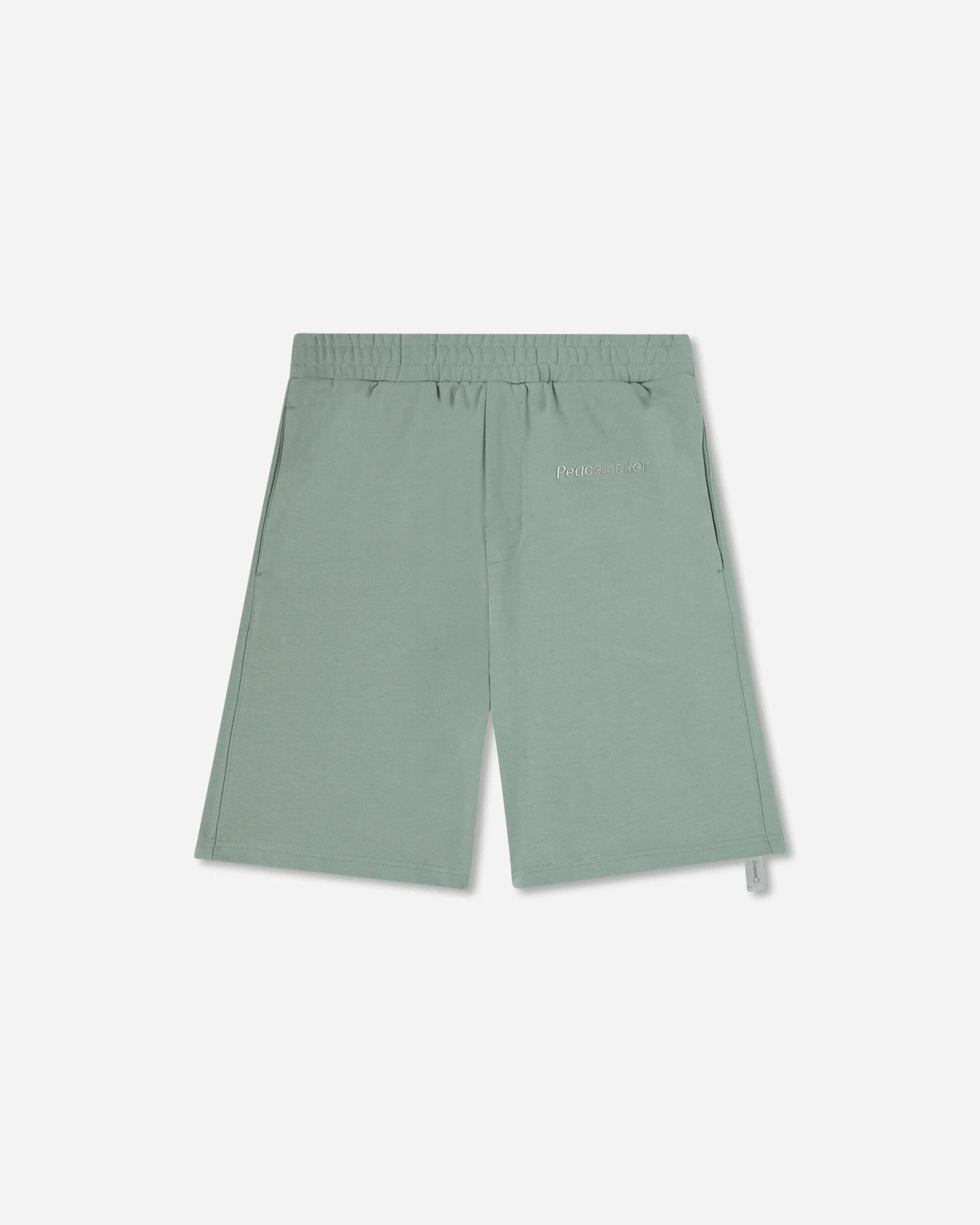 Comfortable With Different Sock Designs BraidedStrap Men'S Loose Fit Sweatshorts Sage Green