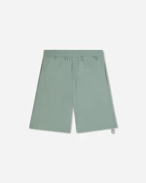 Comfortable With Different Sock Designs BraidedStrap Men'S Loose Fit Sweatshorts Sage Green