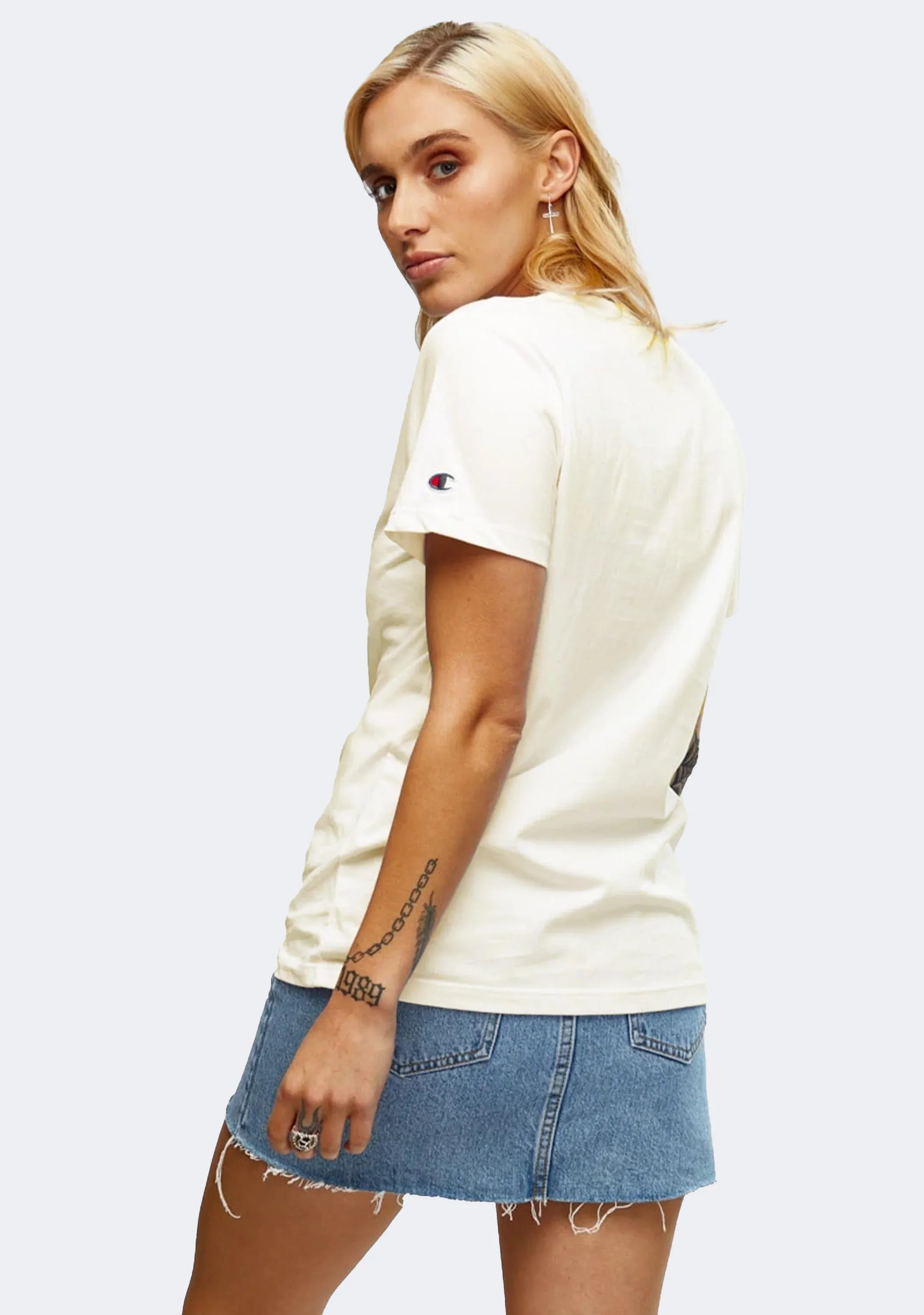 Champion Women'S Script Short Sleeve Tee Inflatable
