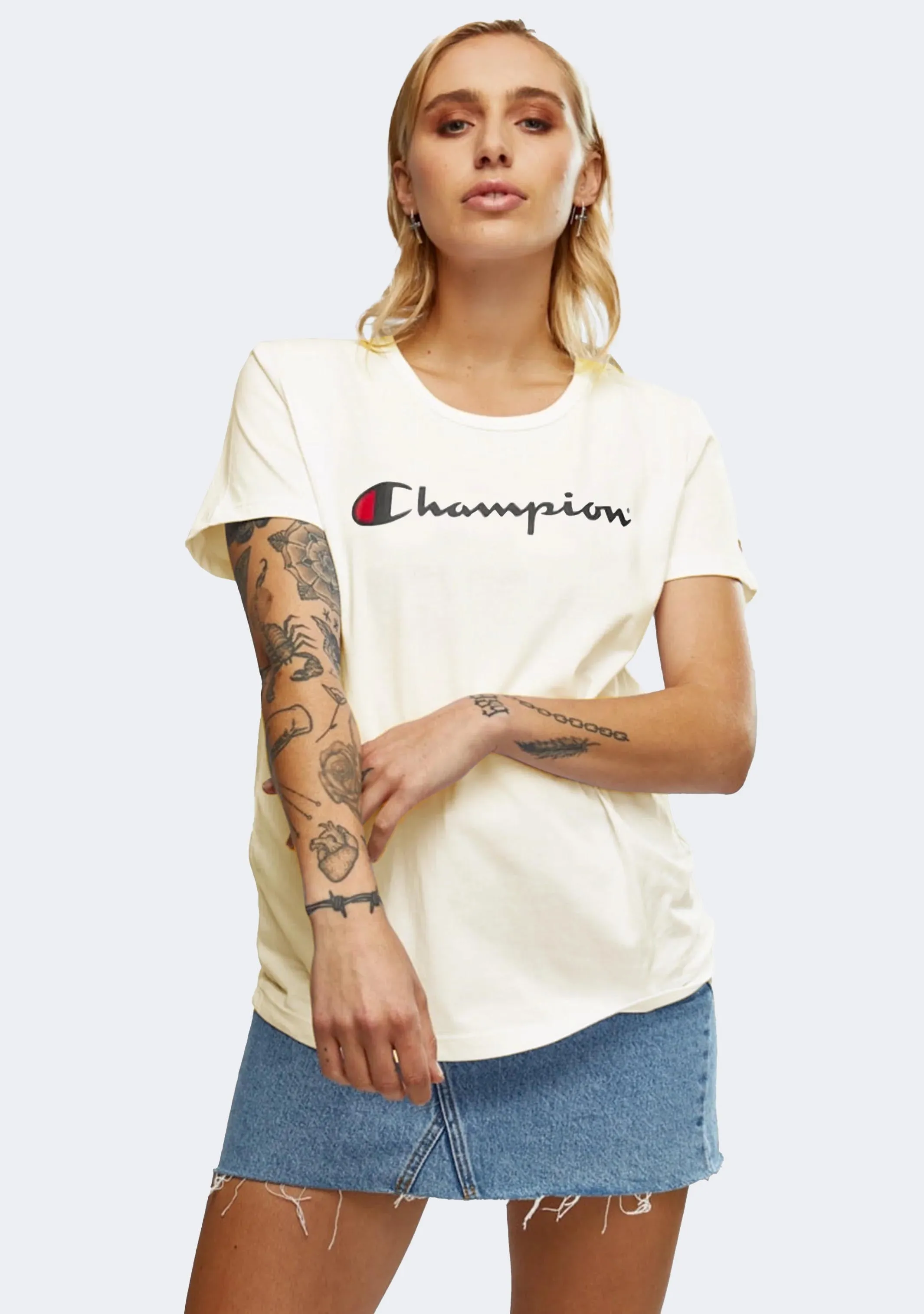 Soft And Supple Champion Women'S Script Short Sleeve Tee