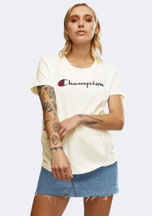 Soft And Supple Champion Women'S Script Short Sleeve Tee