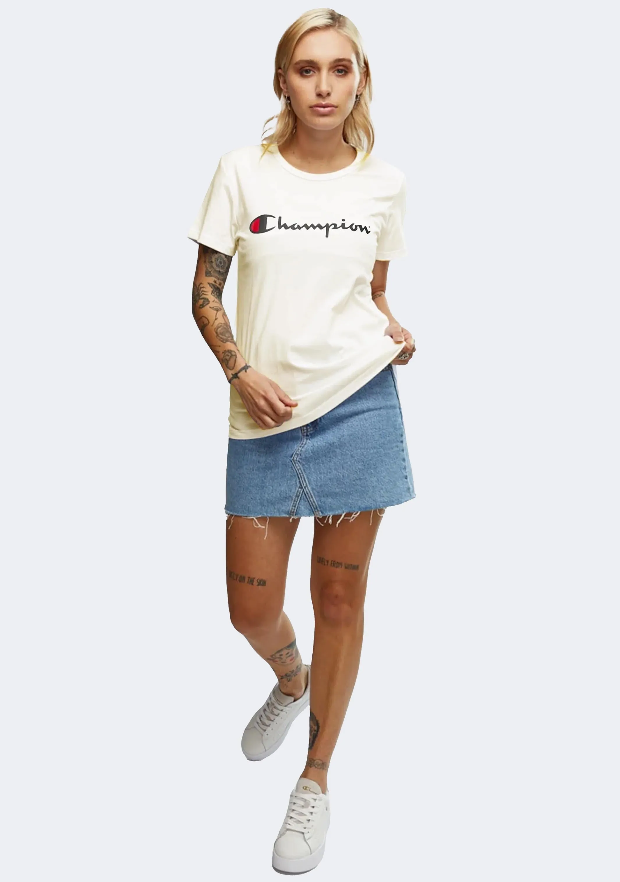 Fast-Drying Anti-Diana Champion Women'S Script Short Sleeve Tee