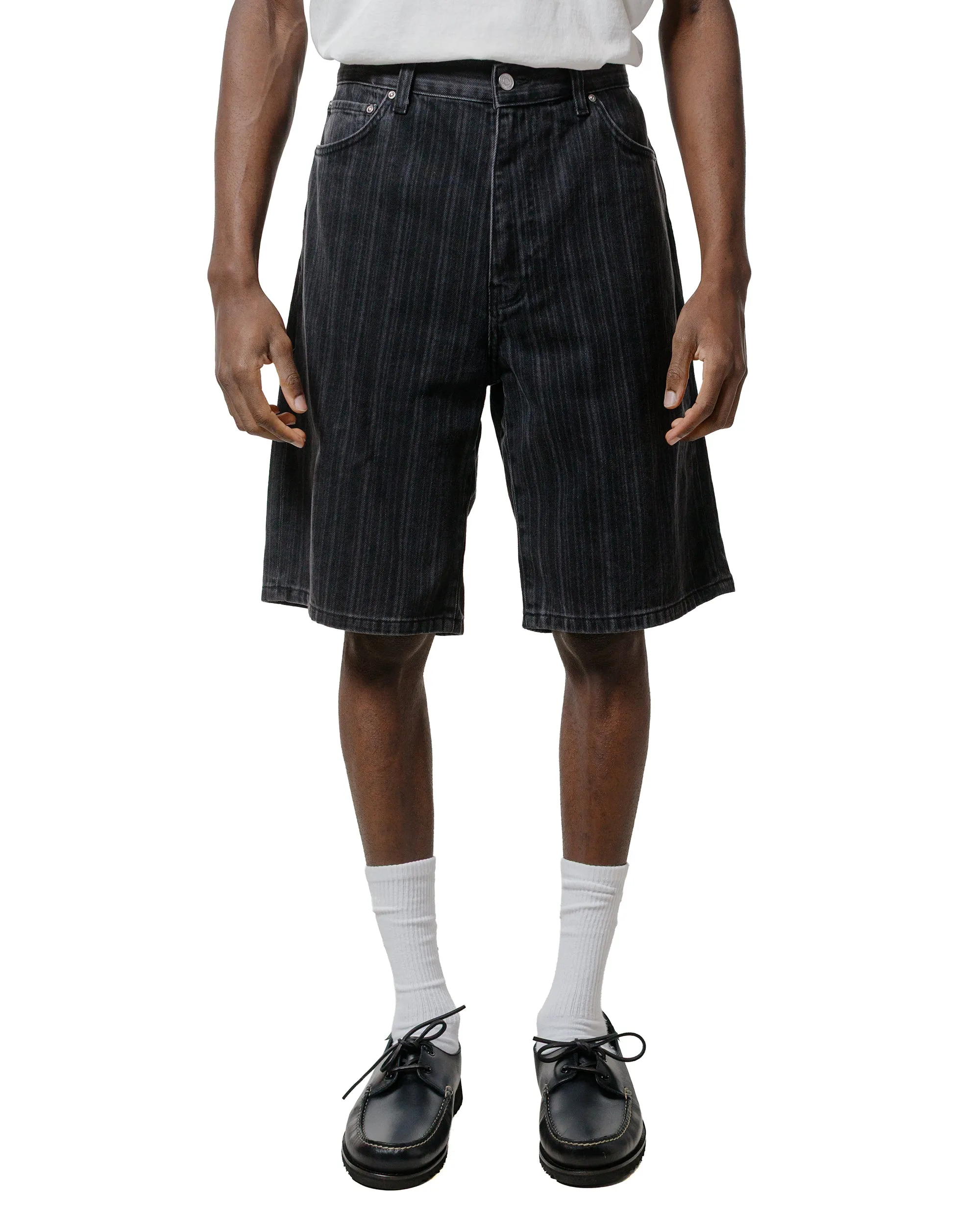 Soft Padding Seams Carhartt W.I.P. Rylan Stripe Short Black Stone Washed