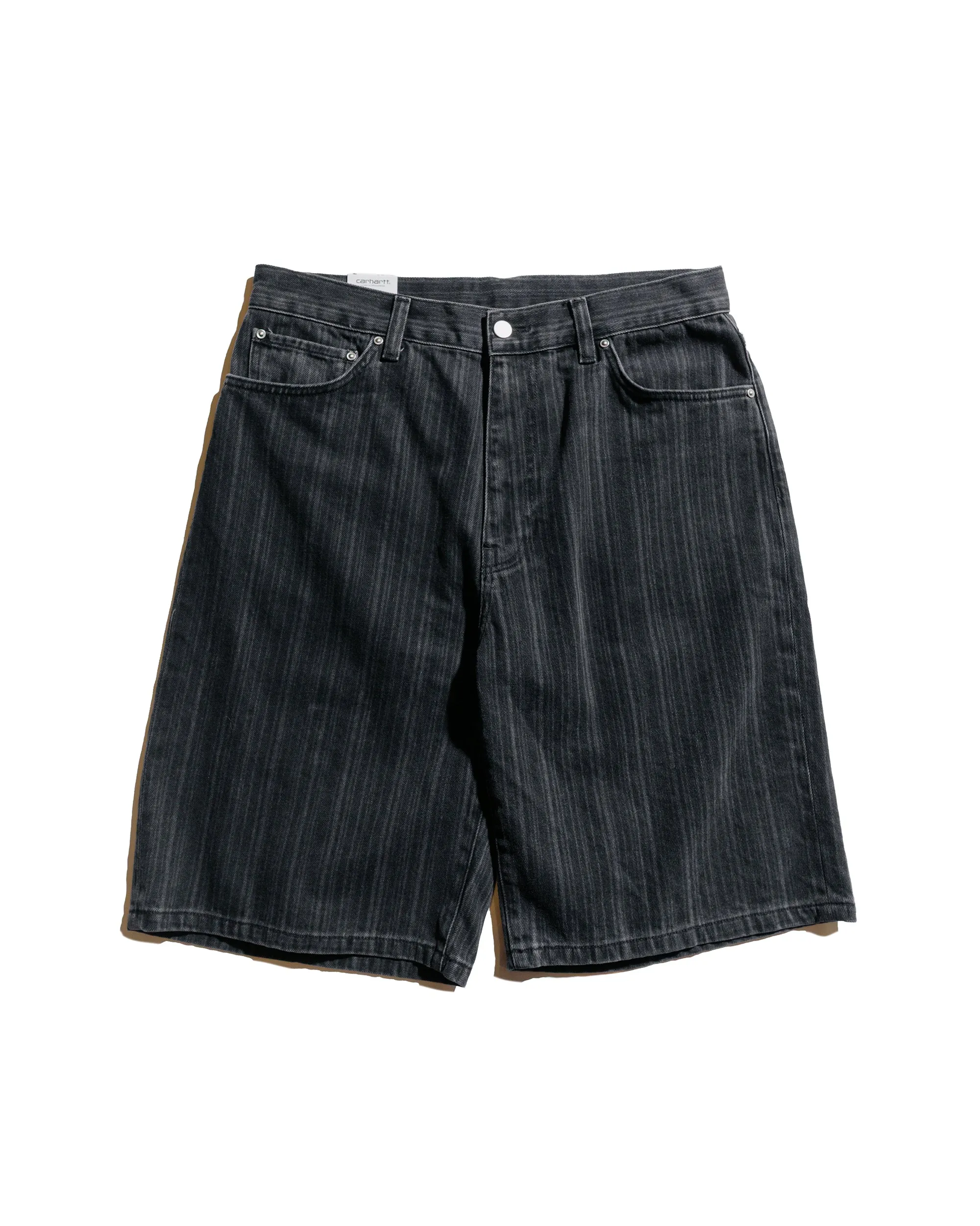 Carhartt W.I.P. Rylan Stripe Short Black Stone Washed Washable Printing