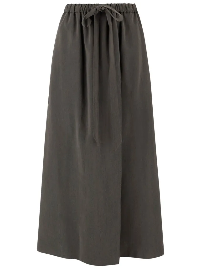 Jupe Longue en Organza de Soie