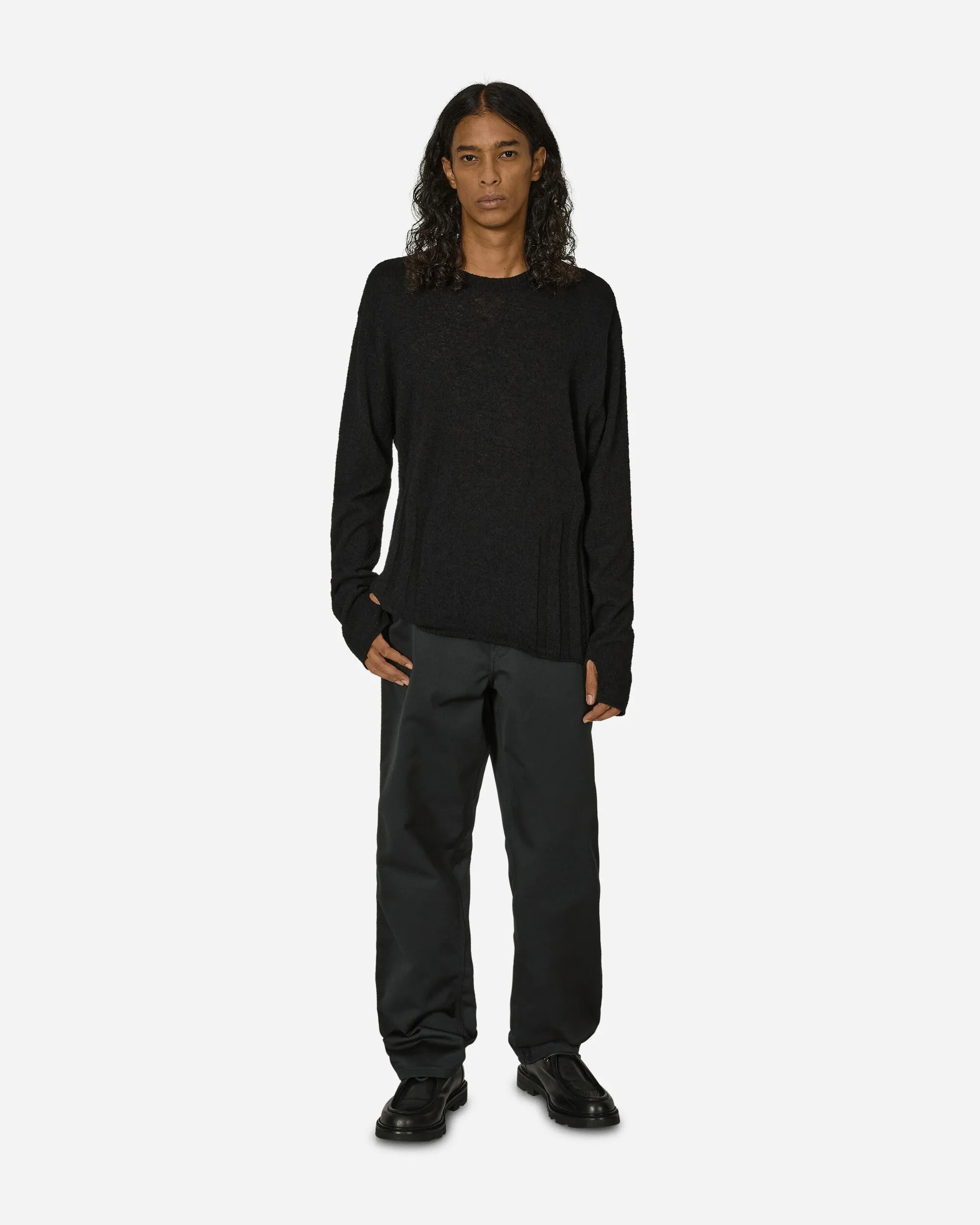 Simple Pants Black (Rinsed) Vintage Vibe Asymmetric Waist