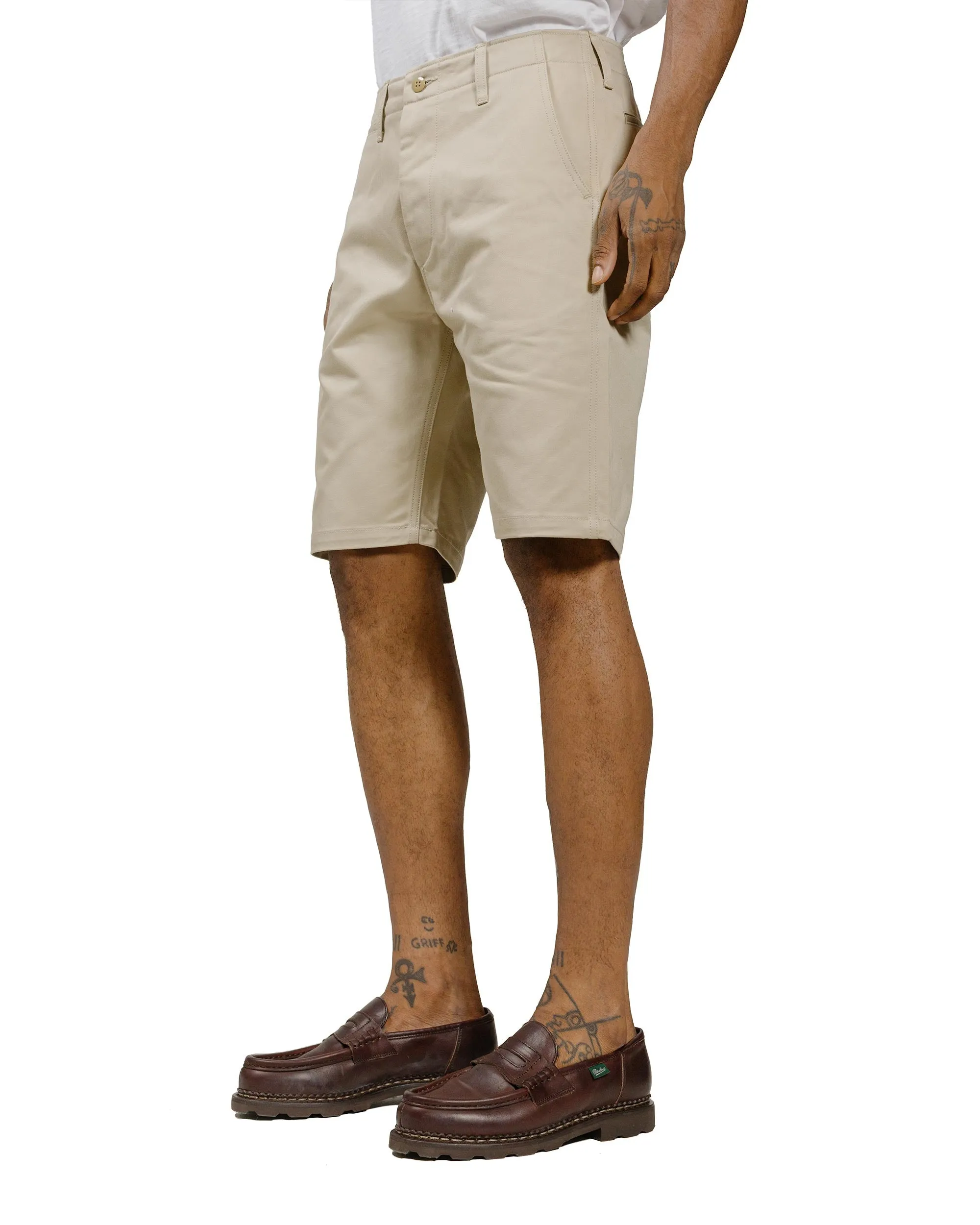 The Real Mccoy'S Mp20018 Joe Mccoy Chino Shorts Beige Insulated - Lining