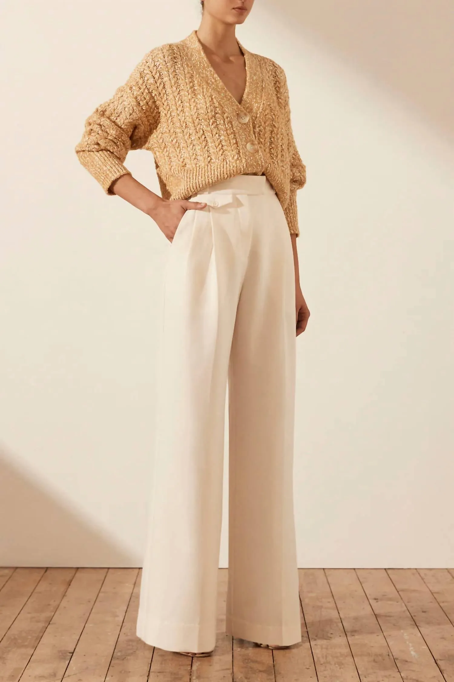 Cardigan Siqueira en Taffy / Crème