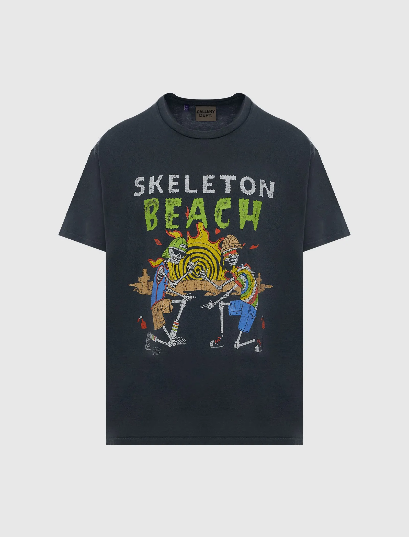 Graphic Design Trim Skeleton Beach Tee