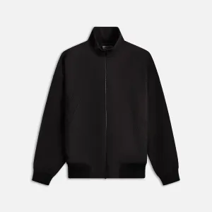 Fear Of God High Neck Track Jacket - Black Soft Wool Blend Upcycled Effect