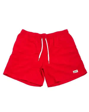 Biodegradable Bather Solid Red Swim Trunk