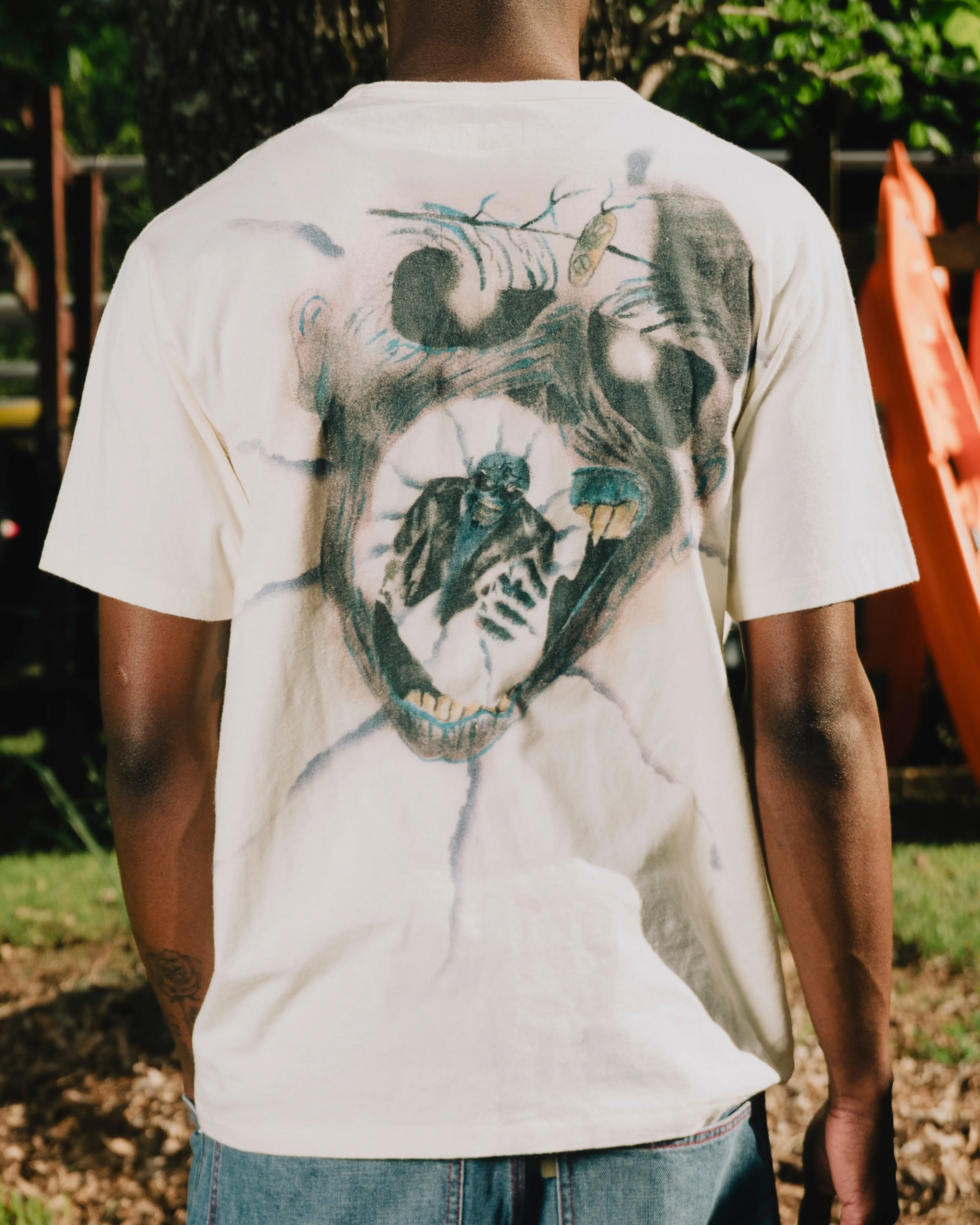 Skull T-Shirt Rayon Finish