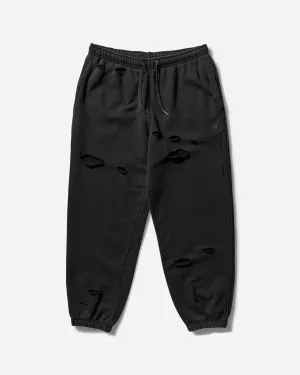 Slam Jam Destroyed Sweatpants Black More Versatile Comfortable Elastic Edge Banding