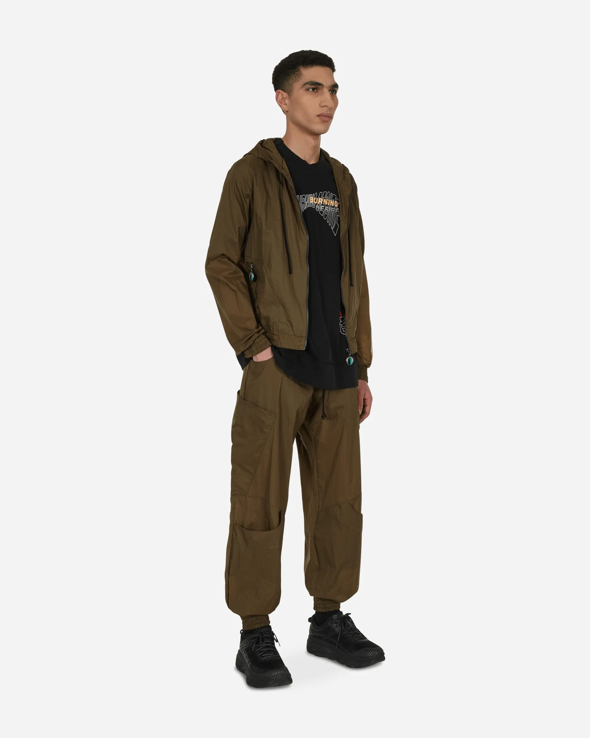 Moisture-Wicking Footbed Slam Jam Euphoria Tracksuit Pants Brown