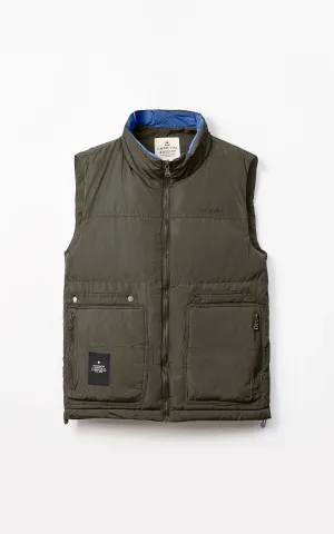 Sleeveless Jacket Olive Comfortable Synthetic Lizard