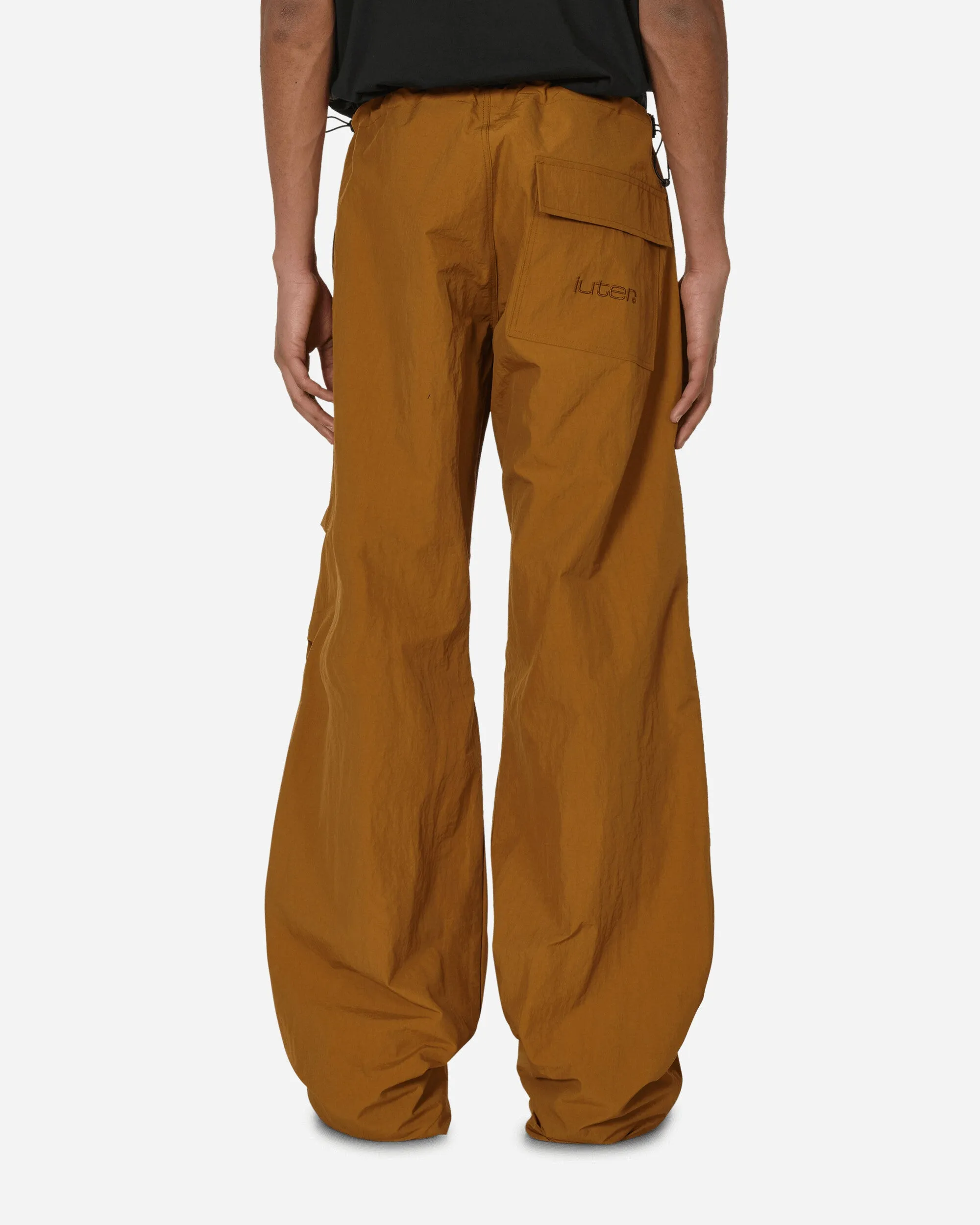 Comfortable Compartments Parachute Pants Brown