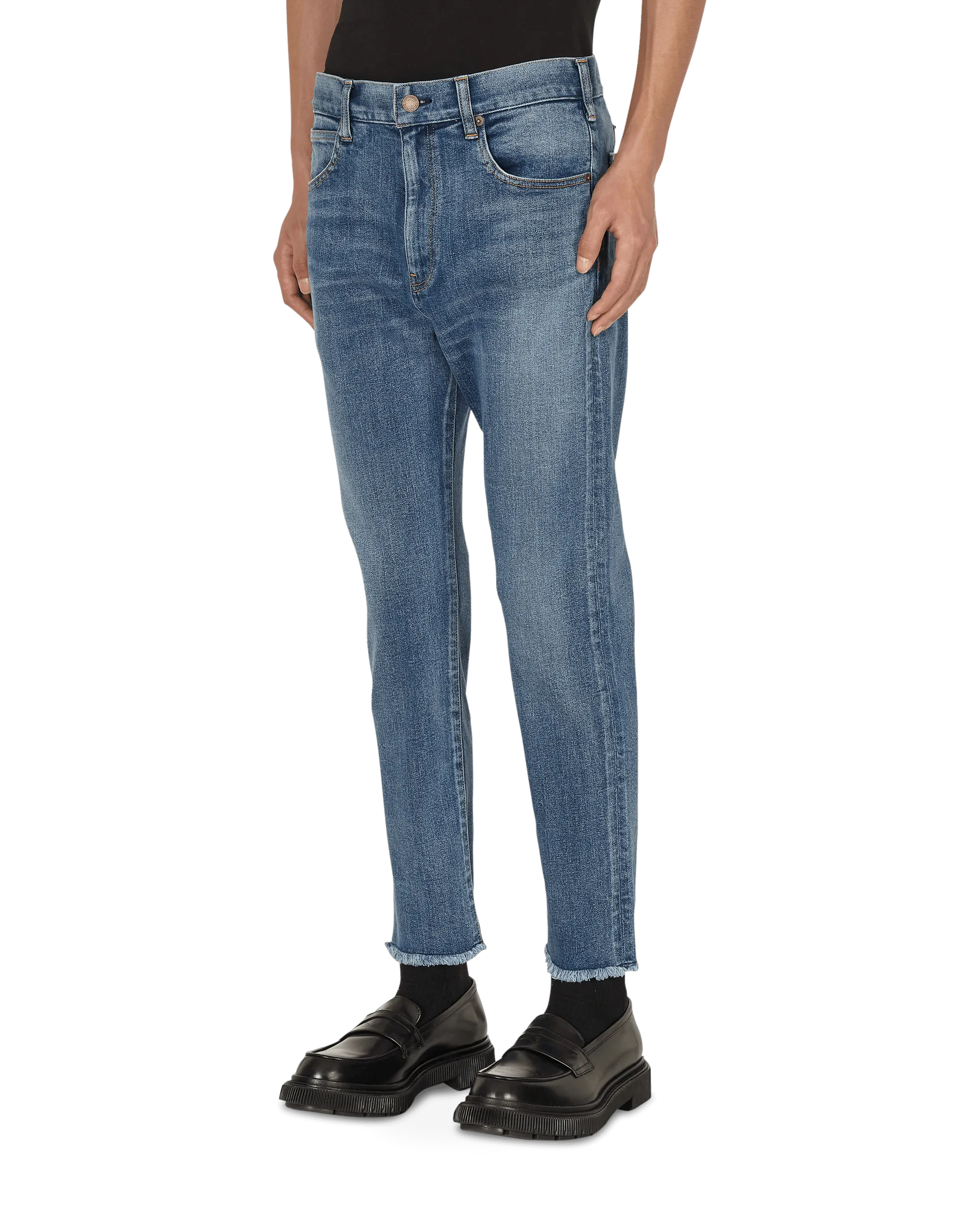 Slim Denim Pants Blue Comfortable Breathability Anti-Fake Methods