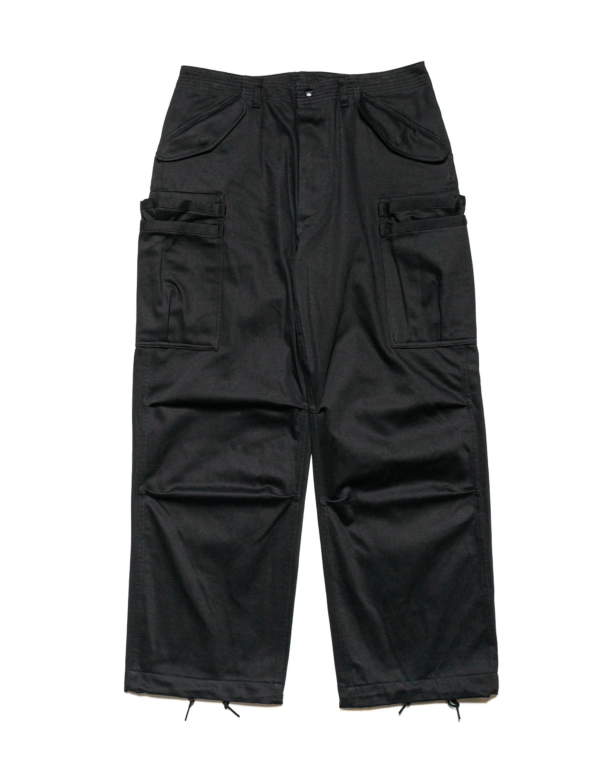 Sassafras Overgrown Pants Military Satin Black Comfortable Self Adjusting Soft Feel