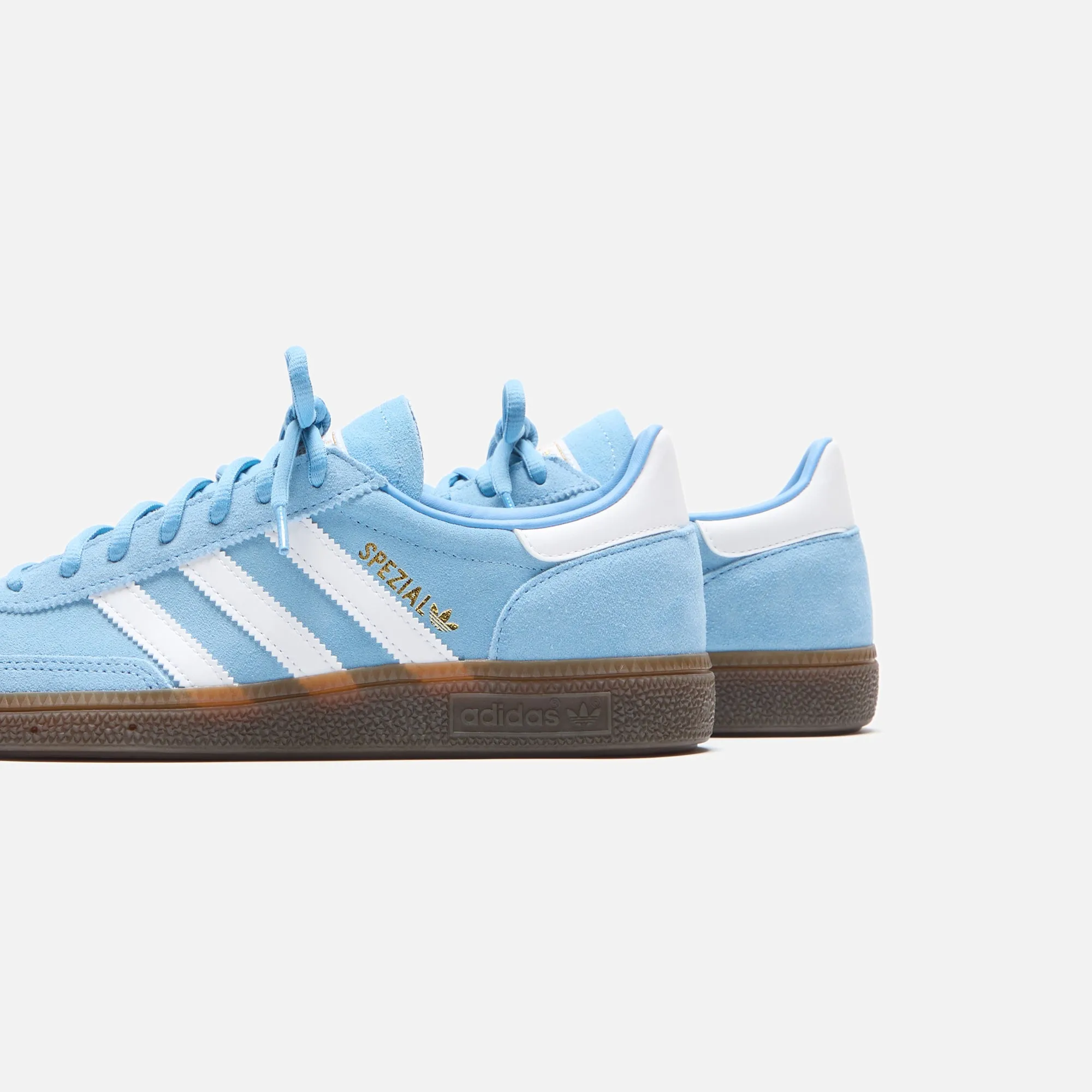Adjustable Plate Canvas Upper Design Adidas Handball Spezial - Light Blue / White / Gum