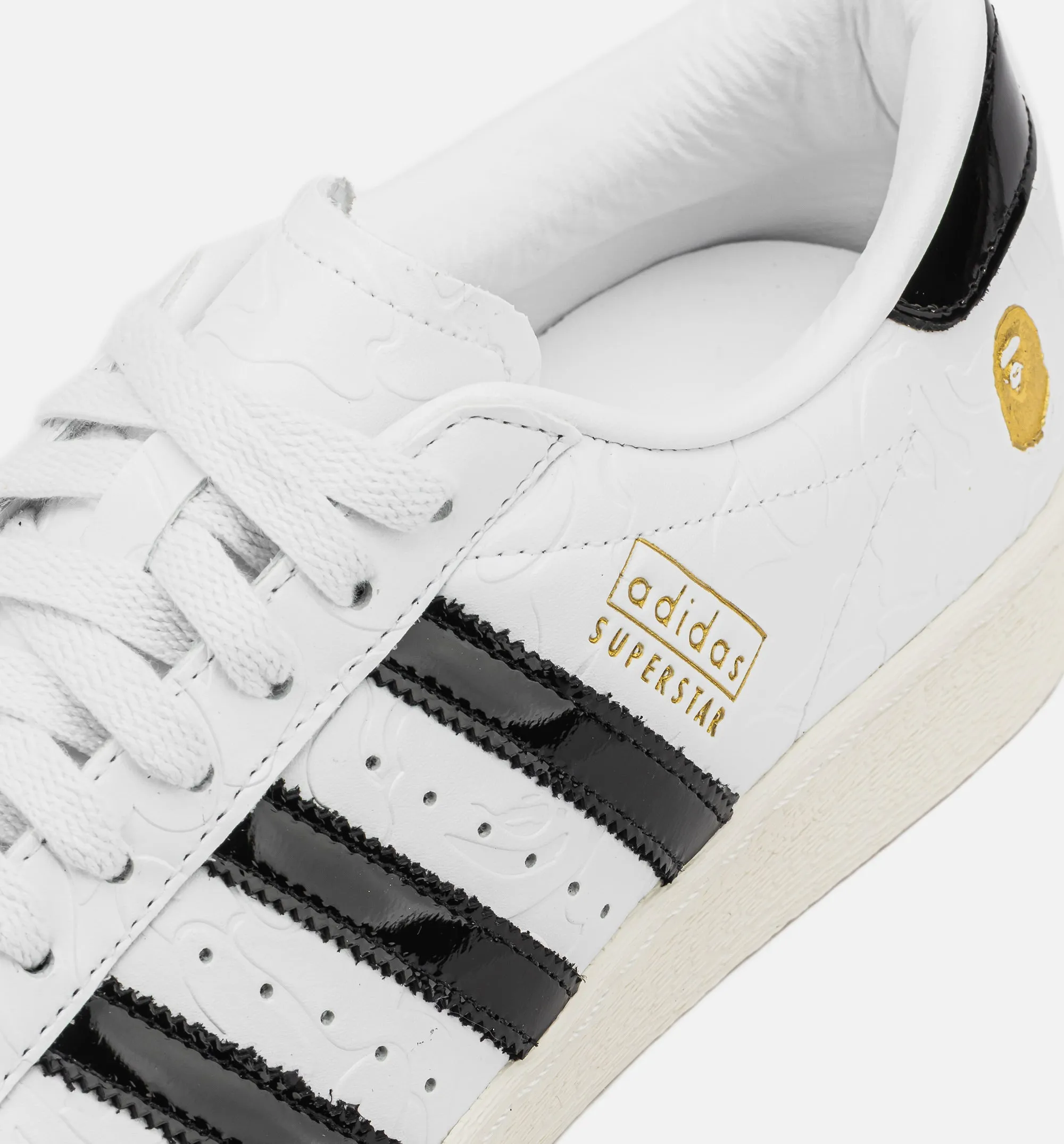 Comfort Chimney Bape X Adidas Superstar Vintage Mens Lifestyle Shoe - White/Black