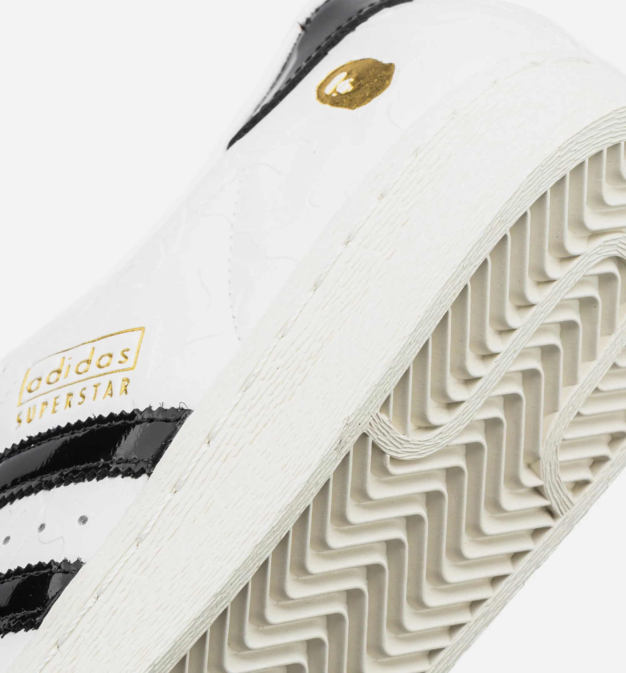 Bape X Adidas Superstar Vintage Mens Lifestyle Shoe - White/Black Embroidery