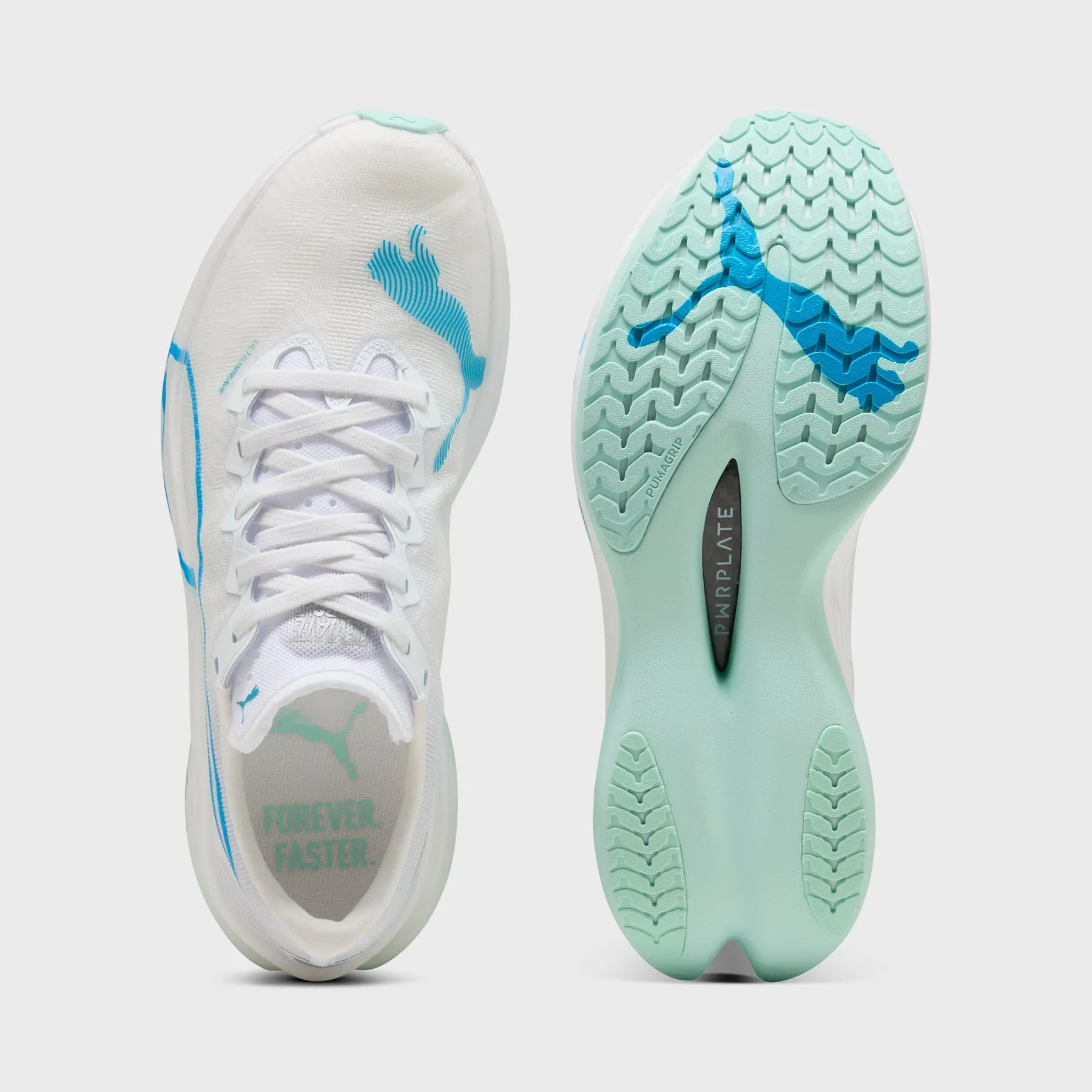 Puma - Deviate Nitro Elite 3 - Women'S - White-Speed Blue Good Supportive Foot Restoration