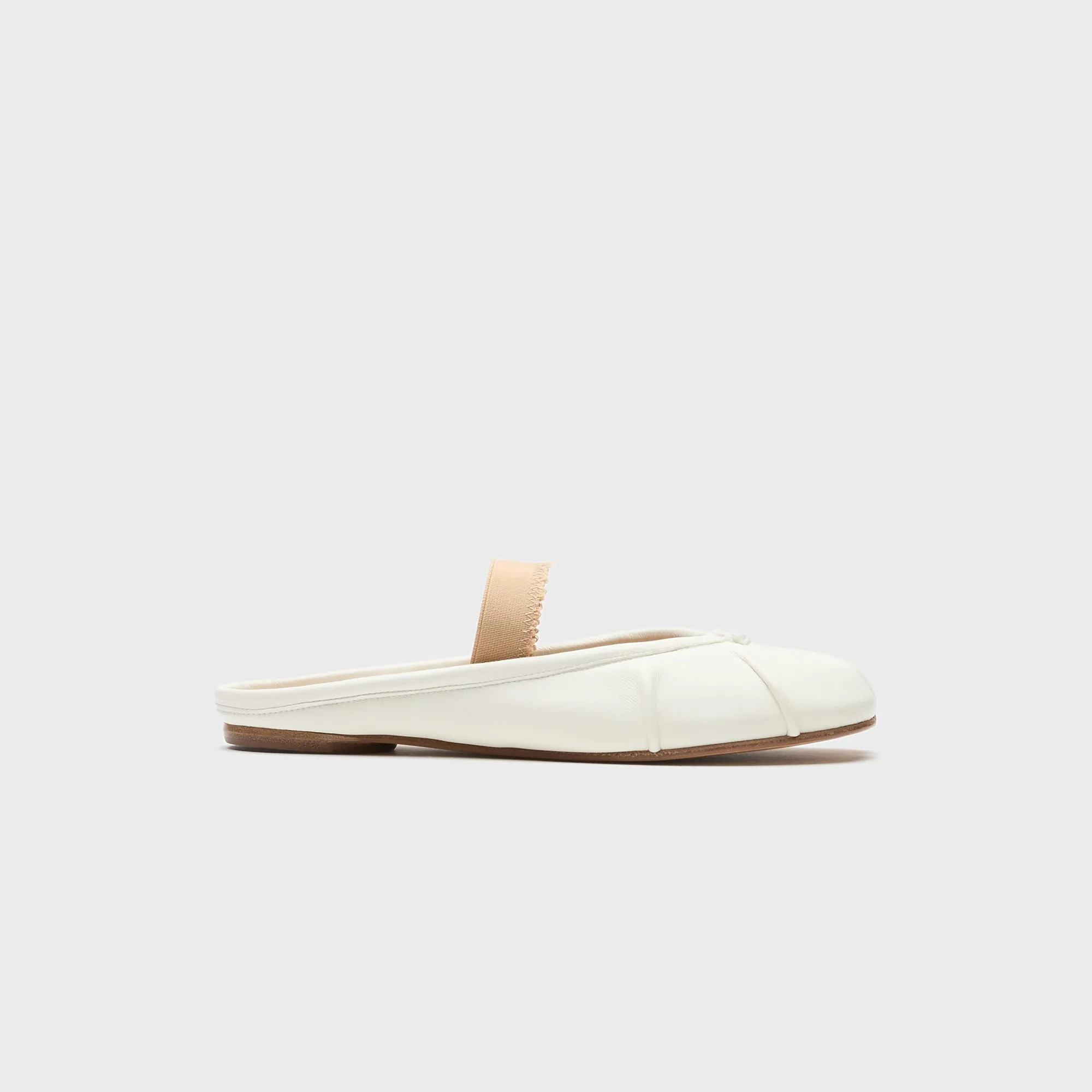 Universal Fit Supportive Midfoot Design Maison Margiela Tabi Ballerina Mule Elastic Band - White