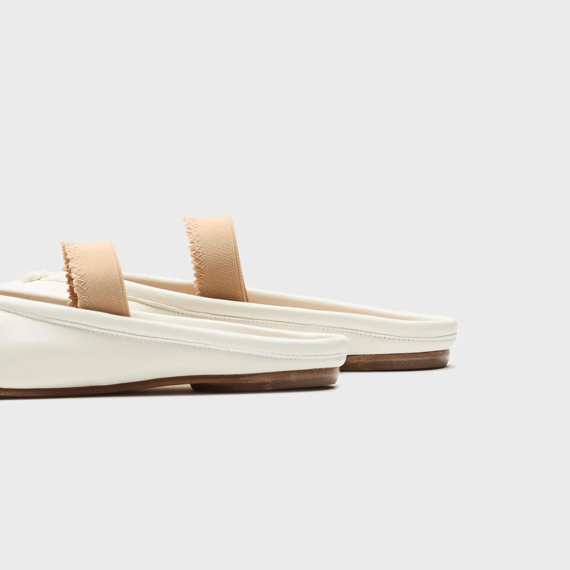 Maison Margiela Tabi Ballerina Mule Elastic Band - White Comfort Walk "Slip - Free Linings Slippers