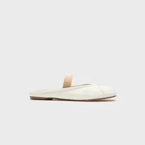 Universal Fit Supportive Midfoot Design Maison Margiela Tabi Ballerina Mule Elastic Band - White