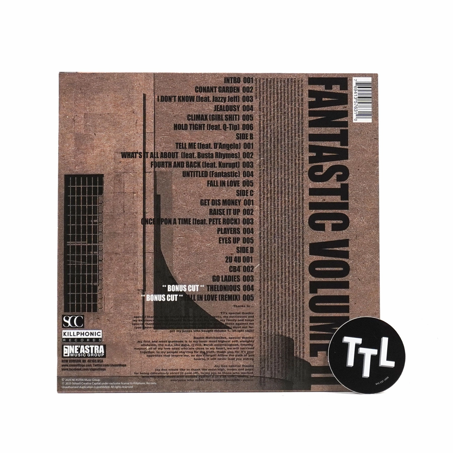 Slum Village: Fan-Tas-Tic Vol.2 Vinyl 2LP