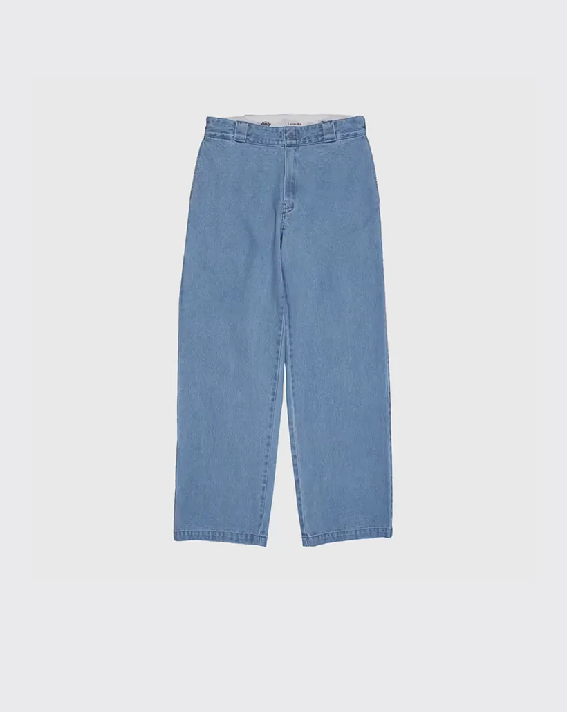 Dickies 852 Baggy Denim Jean - Light Indigo Elasticized Straps Counter