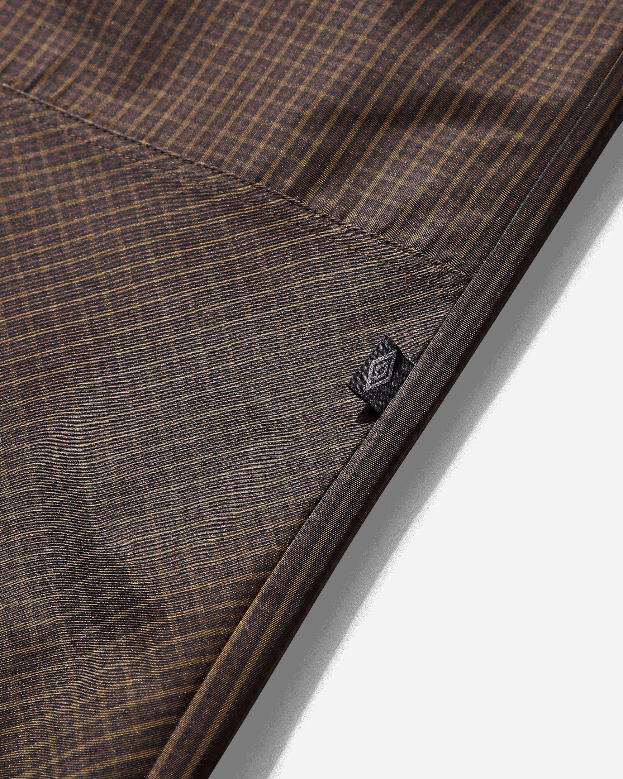 Fleece Jacket Humidity-Resistant Men'S Mini Check Double Knee Pants Brown