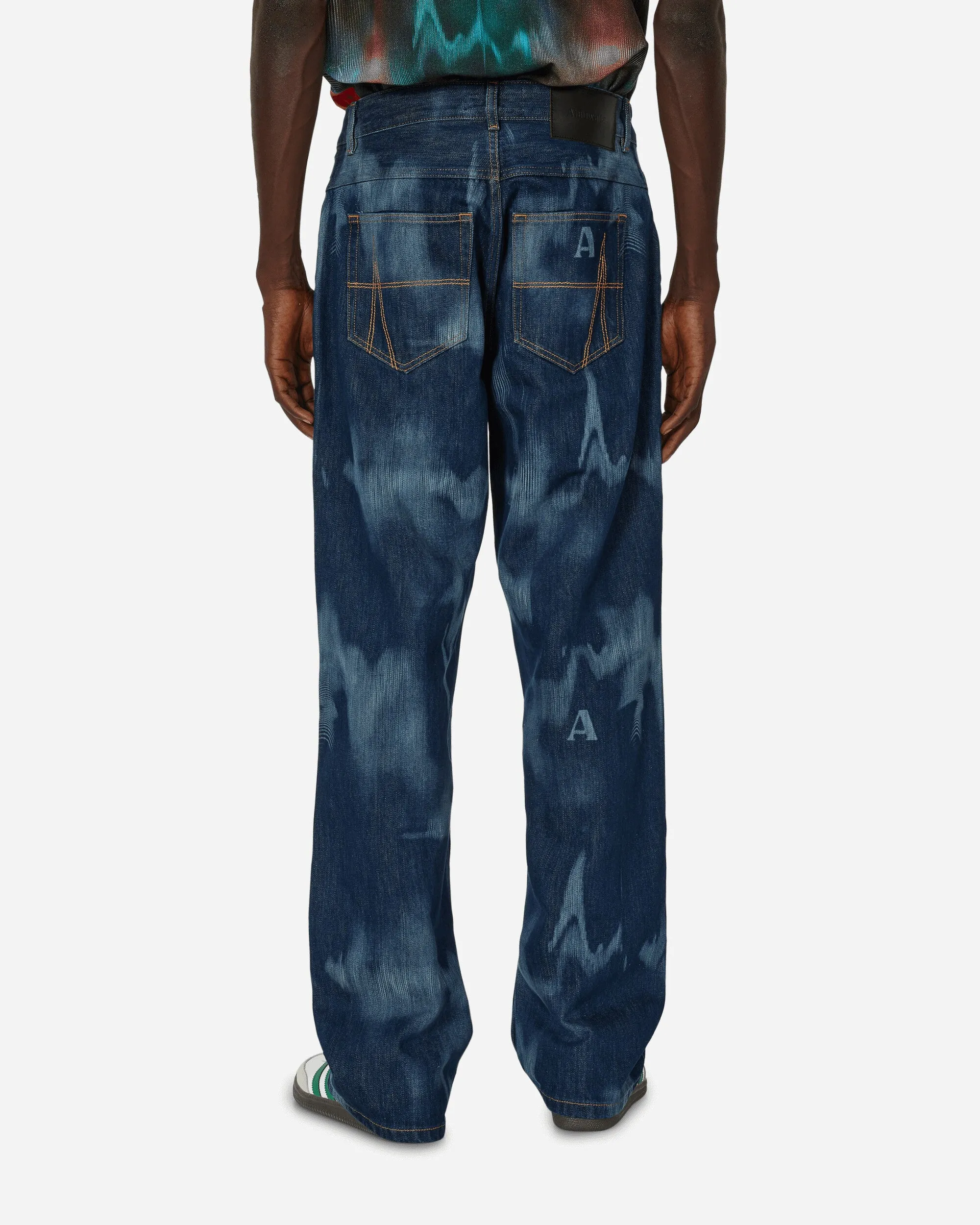Smiley Signature Low Rise Jeans Indigo Decorative Pocket