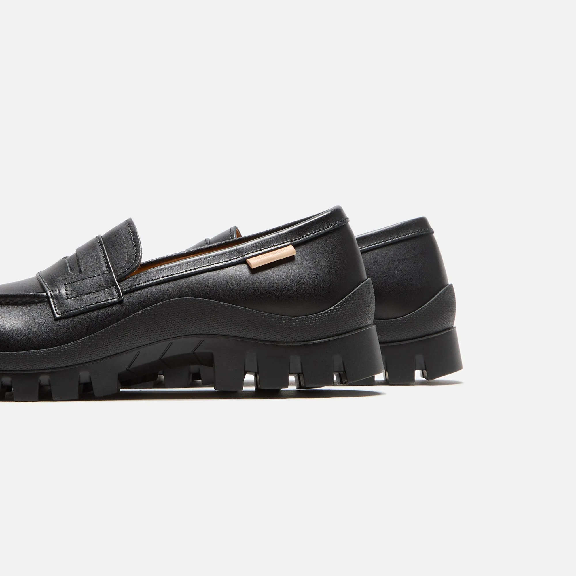 Spherical Shape Moisture - Wicking Sock Lining Hender Scheme Loafer #2146 - Black